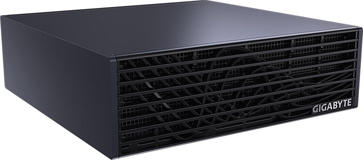 GIGABYTE AI TOP ATOM — корпус в сборе, вид под углом
